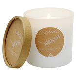 Bougie dans pot rond avec couvercle kraft senteur orchidée