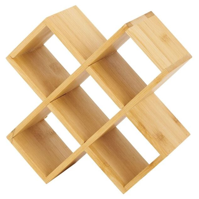 Porte &eacute;pice 5 cases bambou 17x17xH9cm