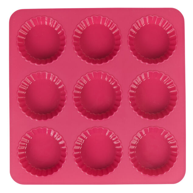 Moule silicone rose 9 tartelettes