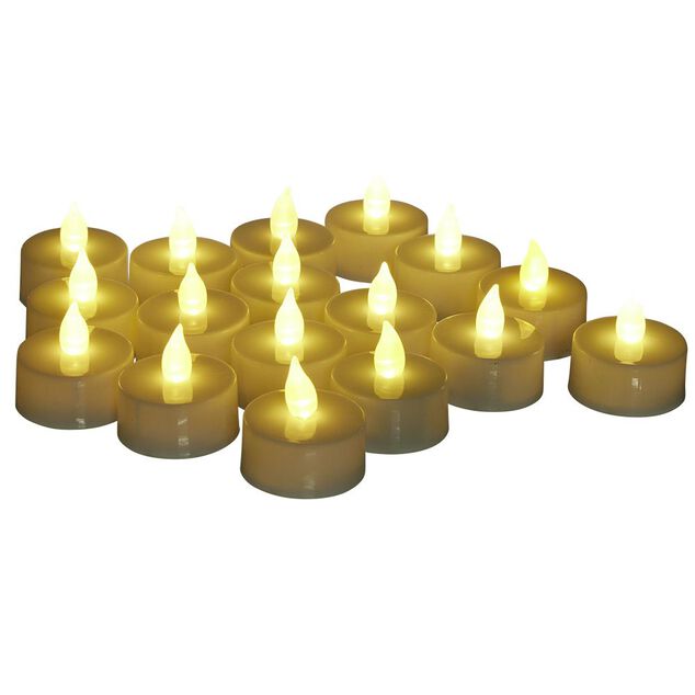 Bougie chauffe-plat LED blanc x18