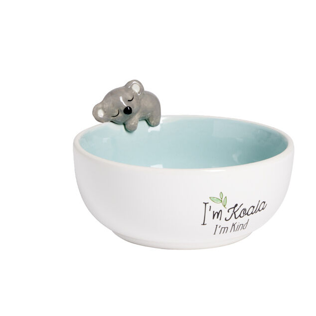 Bol koala dolomite blanc et bleu &Oslash;14,5cm
