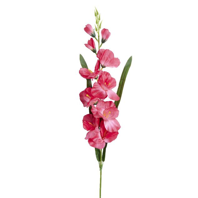 Fleurs artificielles gla&iuml;eul rose ou fuschia 1 tige L75cm - 2 mod&egrave;les