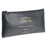 Trousse de maquillage à message noir