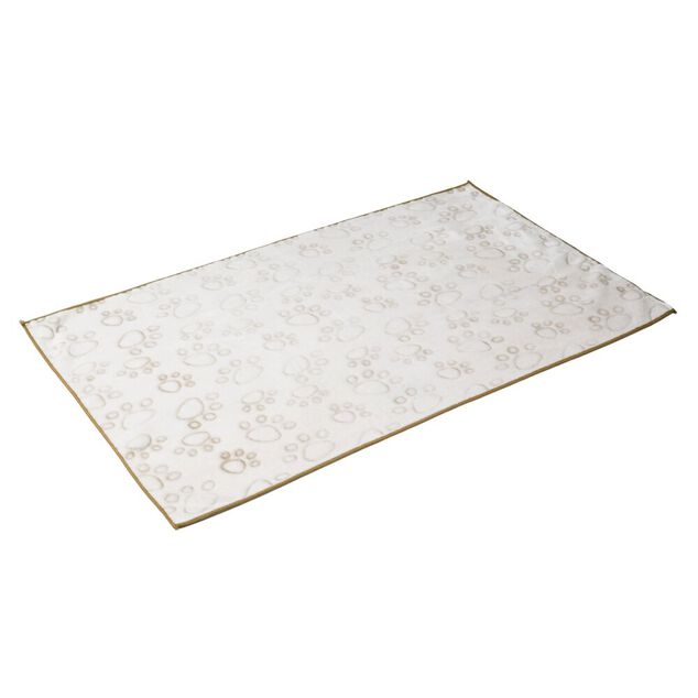 Plaid pour chien imprimé polyester L80X50X0,5 cm beige