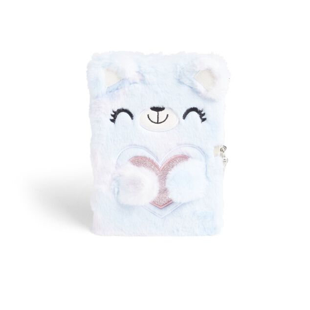 Carnet de note avec couverture en peluche 24x17cm - 5 mod&egrave;les