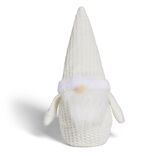 Déco à poser gnome blanc H25cm