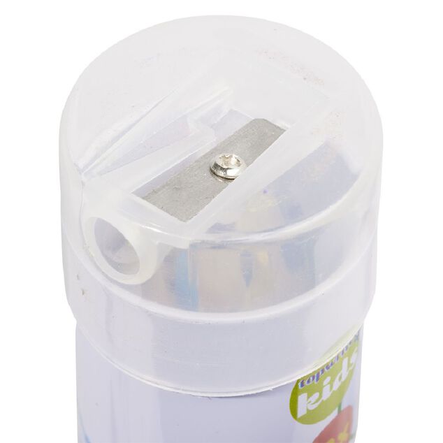 Boîte avec 12 crayons de couleur et taille crayon intégré