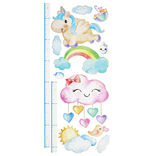 Toise murale d&eacute;corative papier adh&eacute;sif enfant L160cm (3 mod&egrave;les)