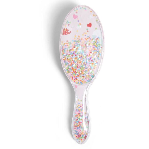 Brosse à cheveux enfant manche étoiles L21cm (2 modèles)