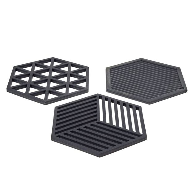 Dessous de verre silicone x3 (4 mod&egrave;les)