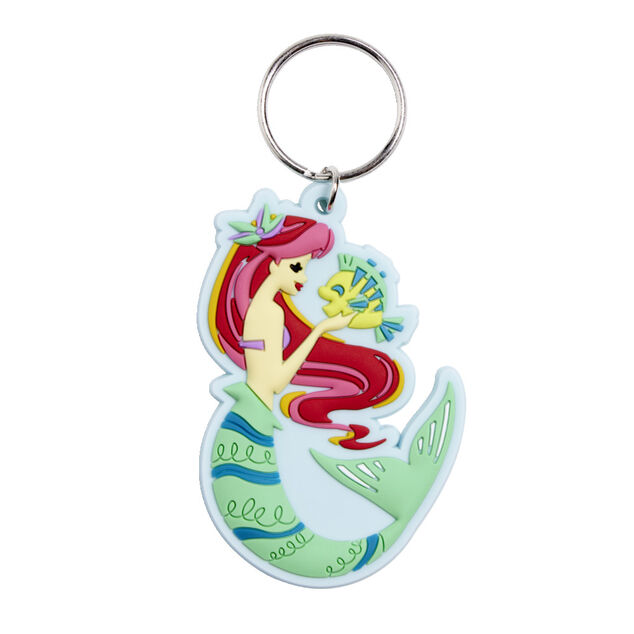 Porte cl&eacute; Disney Ariel La Petite Sir&egrave;ne caoutchouc vert