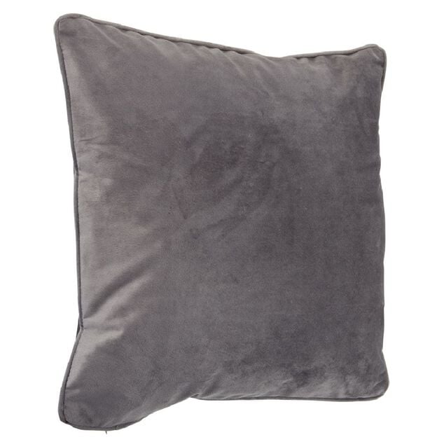 Housse de coussin imitation velours 40x40cm gris