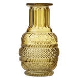 Vase rond en verre vert Ø6,5xH13,5cm