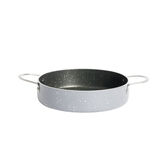 Po&ecirc;le tous feux dont induction aluminium et inox noir &Oslash;16cm