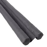 Bas de porte double &Oslash;5xL90cm polyester gris