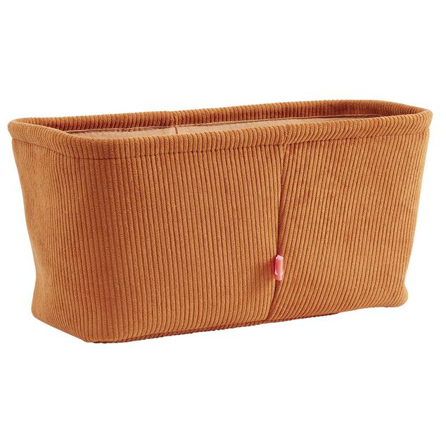 Panière de rangement velours Marron - 15x31xH15 cm