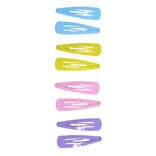 Lot de 8 barrettes clips multicolores