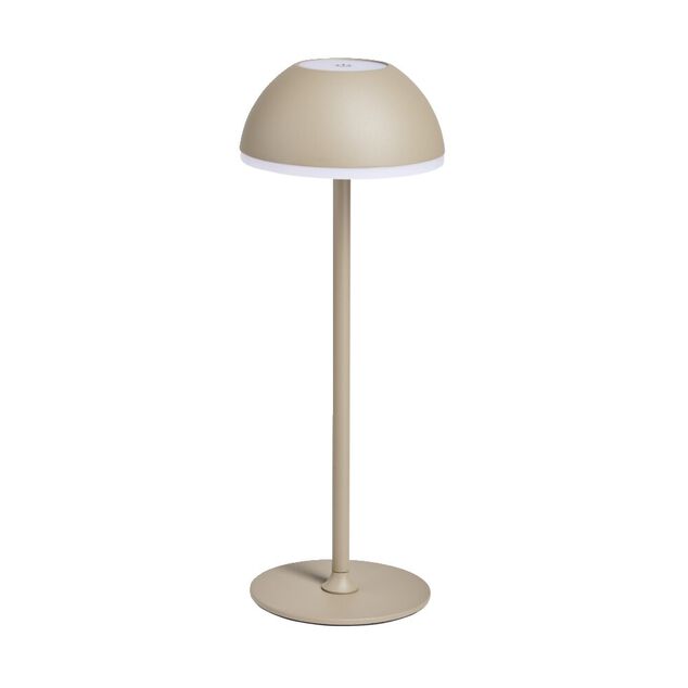 Lampe &agrave; poser sans fil tactile et rechargeable USB 3 nuances H37cm Beige