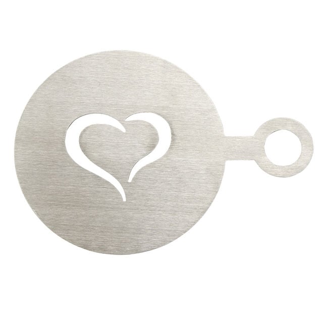 Pochoir de d&eacute;coration de caf&eacute; x2 acier dor&eacute; 8,5x12cm