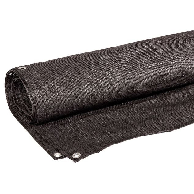 Brise vue toile gris fonc&eacute; avec oeillets L.500xH.150cm