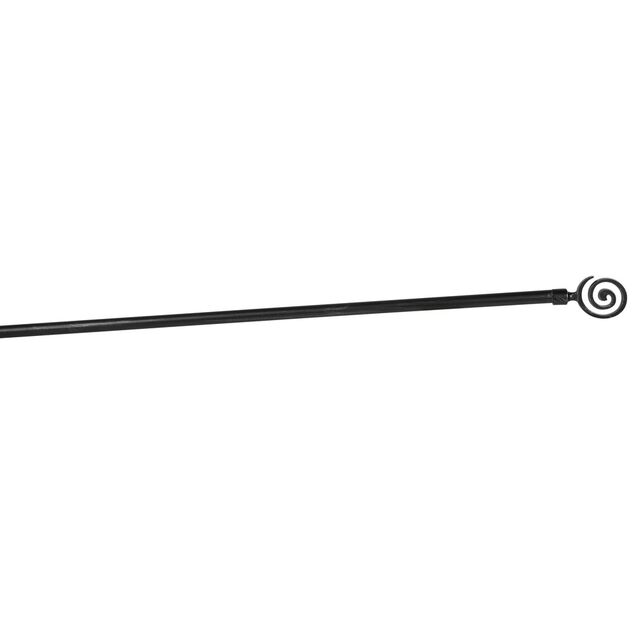 Kit Tringle &agrave; rideau extensible 95-180 cm embouts spirale noir