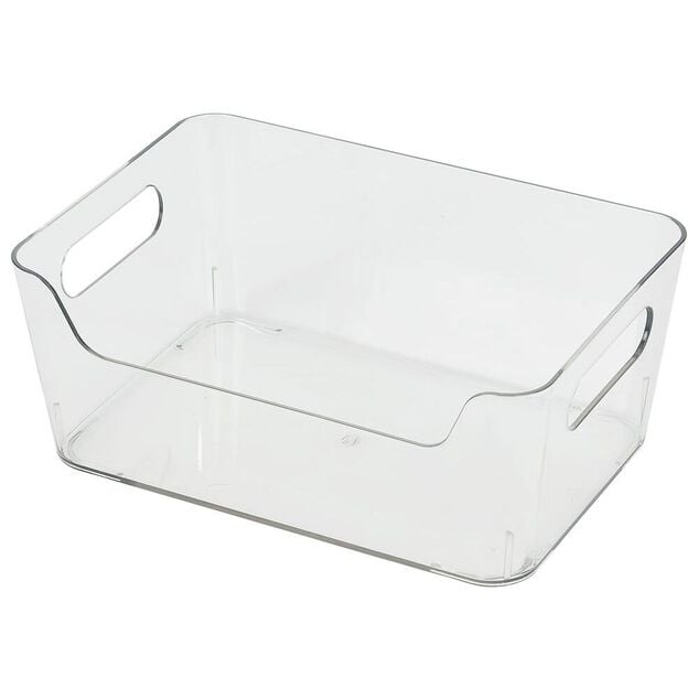 Bac rangement frigo 2L plastique transparent 20,5x14xH8,5cm