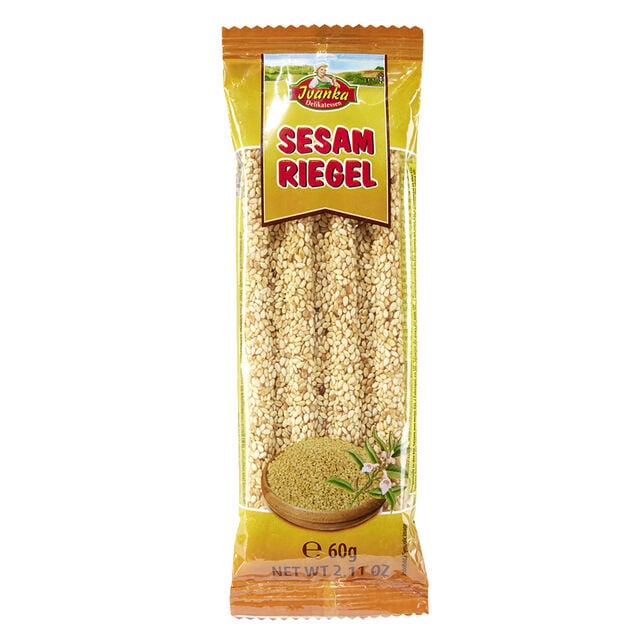 Barre craquante caram&eacute;lis&eacute;e aux graines de s&eacute;same 60gr