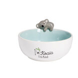 Bol koala dolomite blanc et bleu &Oslash;14,5cm