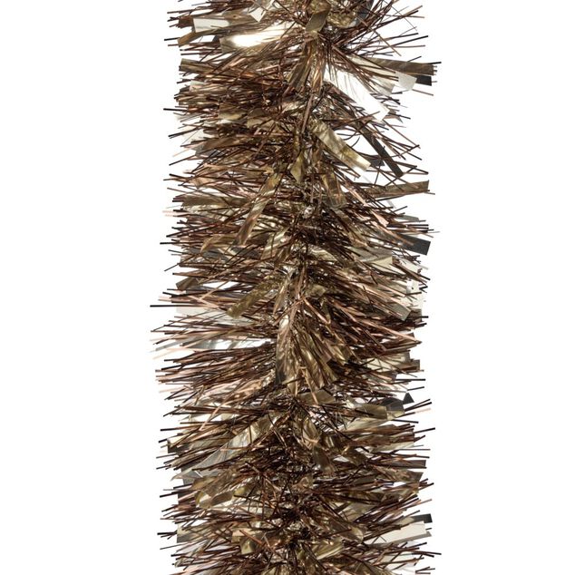 Guirlande de No&euml;l scintillante marron et dor&eacute; L180cm