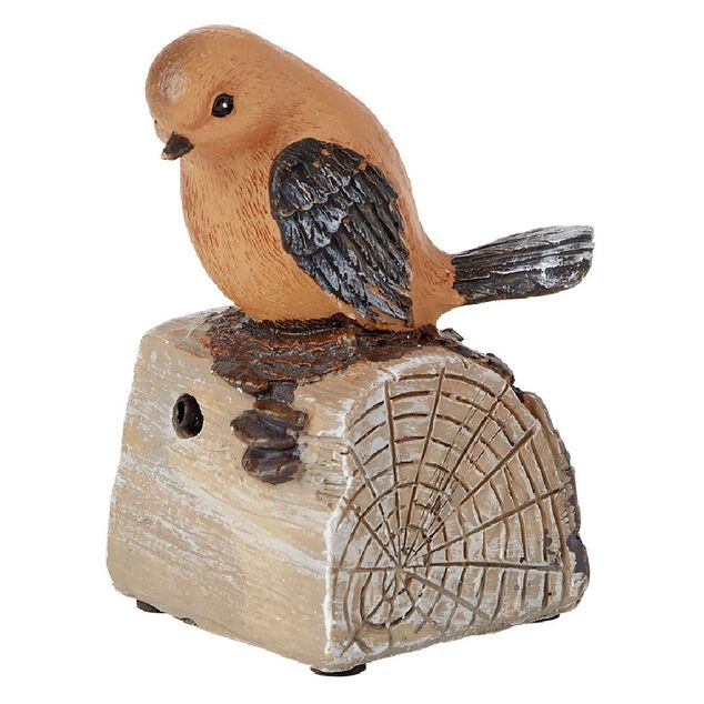 Oiseau d&eacute;coratif &agrave; d&eacute;tecteur de mouvement 7x6xH9,5 cm