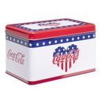 Boîte alimentaire Coca Cola rectangulaire métal 22x13xH13,5cm (2 modèles)