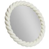 Miroir contour torsadé pastel Ø19cm (2 modèles)