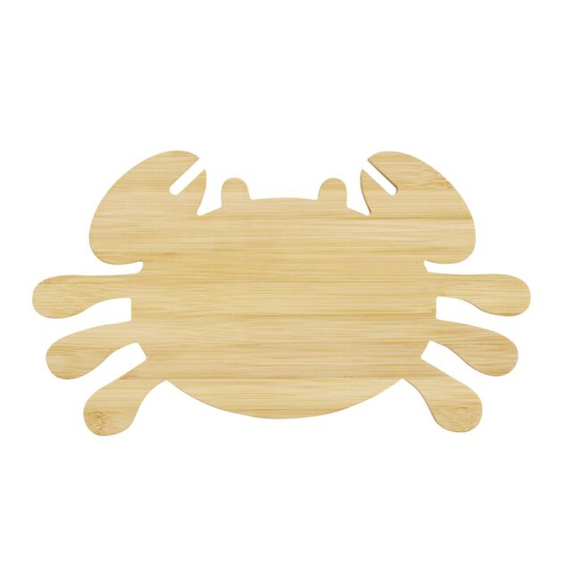 Planche &agrave; d&eacute;couper en bambou forme crabe 20,5x36cm