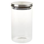 Bocal hermétique verre transparent couvercle métal silicone