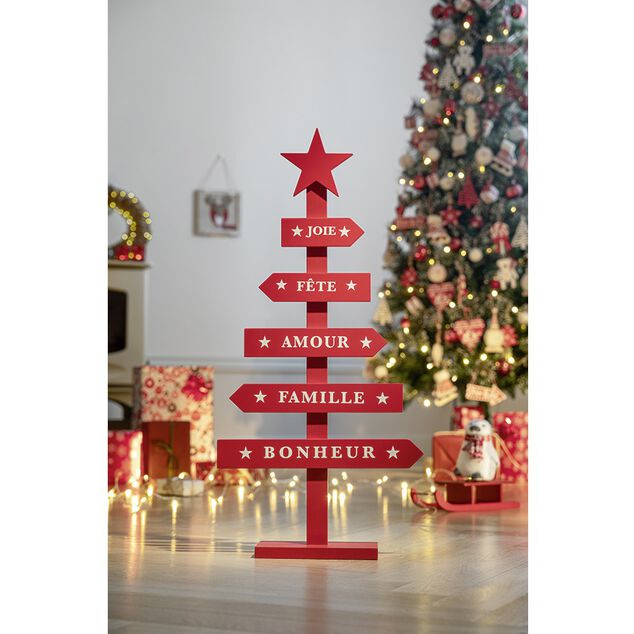 Sapin de Noël à poser en bois