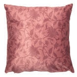 Housse de coussin vieux rose motif végétal