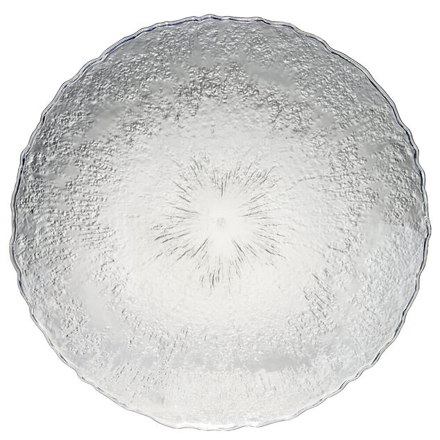 Plateau rond Sabah arabesque plastique transparent &Oslash;42,5xH4cm