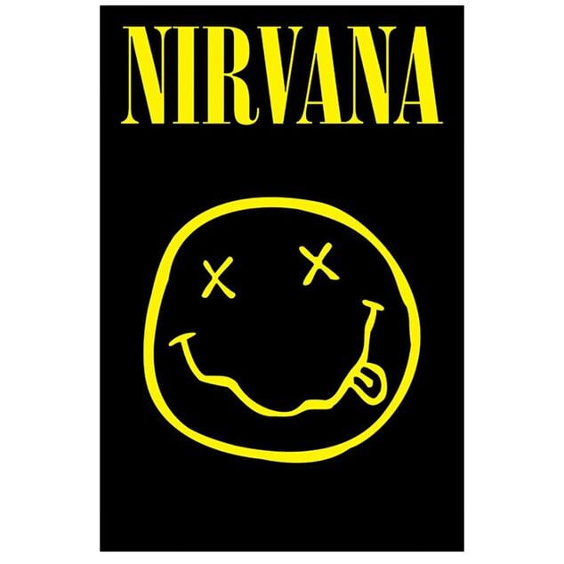 Poster logo smiley Nirvana 91,5x61cm