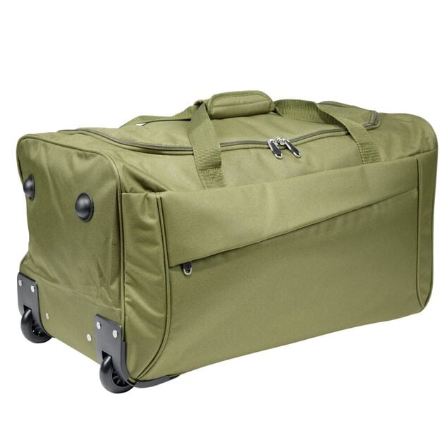 Sac de voyage trolley 60L avec 2 roues 60x31xH33cm (2 mod&egrave;les vert kaki ou noir)