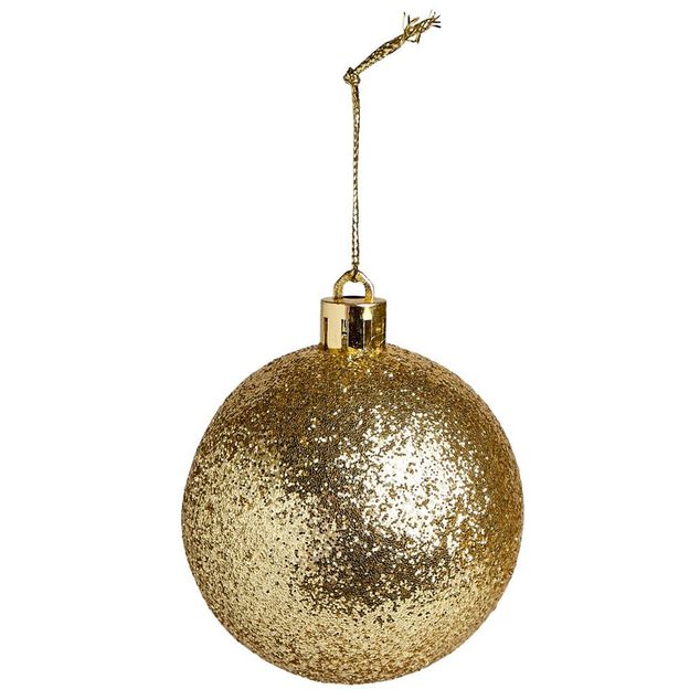 Boule de No&euml;l paillette dor&eacute; &Oslash;6cm x3