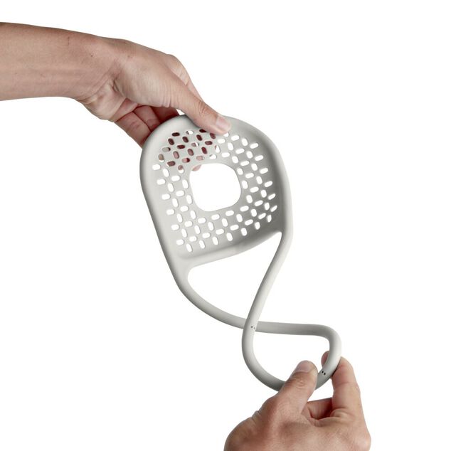 Égouttoir pour évier à suspendre caoutchouc gris 11x26,5cm