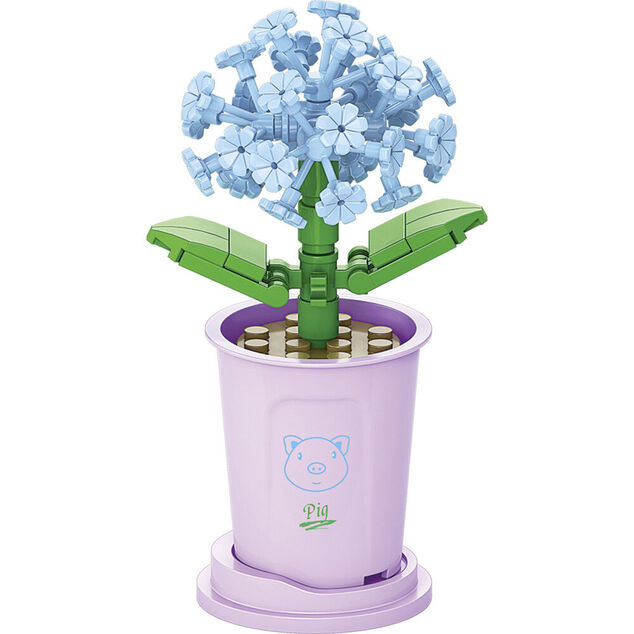 Fleur &agrave; construire hortensia 60 pi&egrave;ces