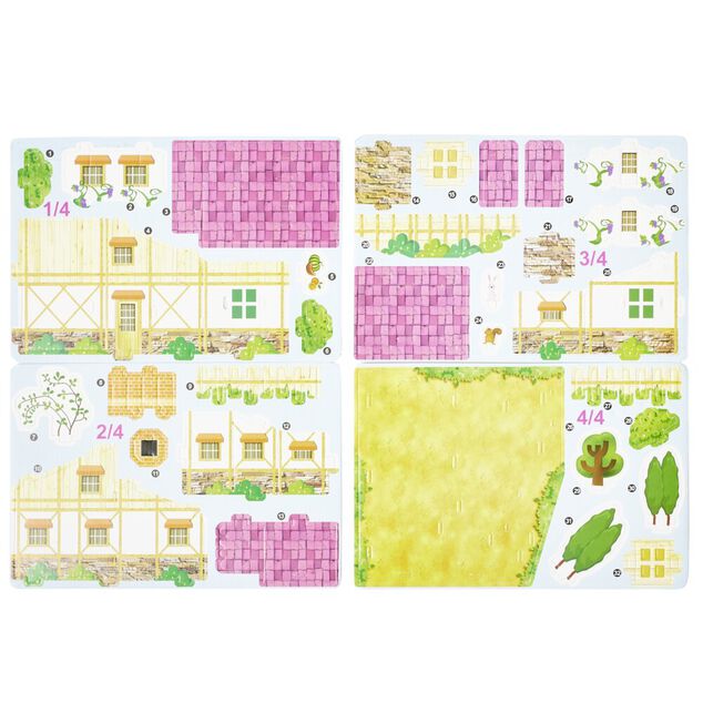 Mini Puzzle 3D en carton forme maison 14x21cm