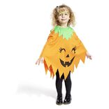 D&eacute;guisement enfant Halloween citrouille poncho orange - Taille unique