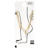 Cha&icirc;ne de cheville 2 rangs avec petites boules m&eacute;tal dor&eacute;