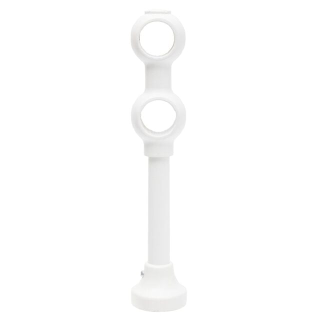 Support de tringle double &agrave; oeil en bois Blanc &Oslash;28mm