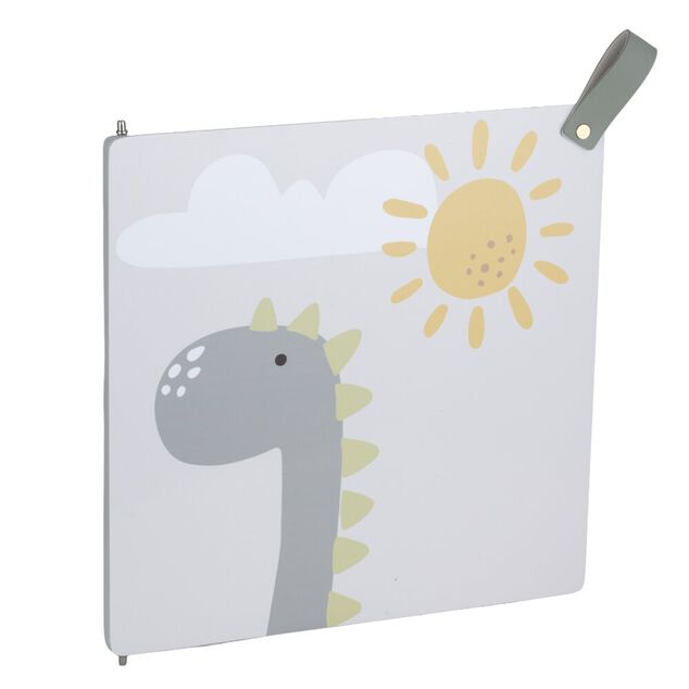 Porte x3 pour Box Cube 32x32cm motif animal bois (2 mod&egrave;les girafe ou panda)