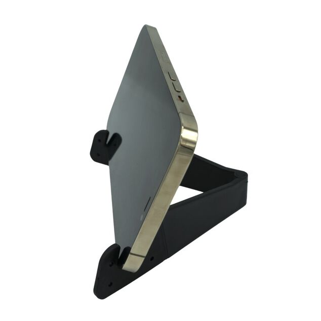 Support de téléphone ou tablette pliant angle 90° noir