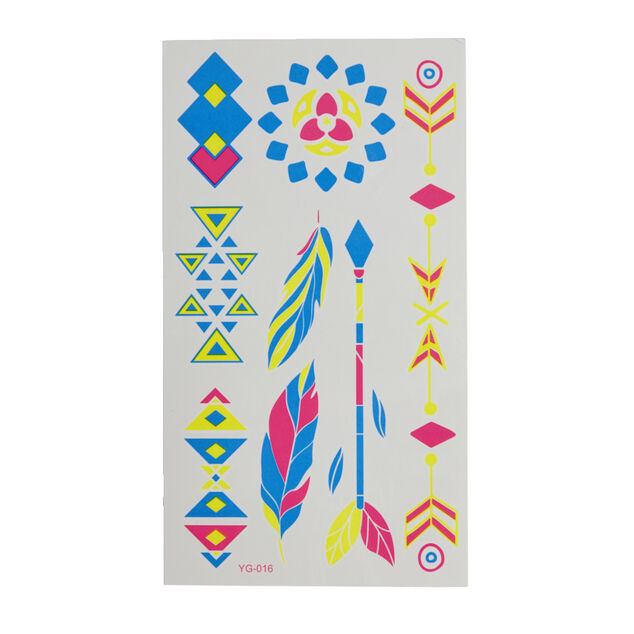 Tatouage enfant éphémère multicolore 3 feuillets (2 modèles)