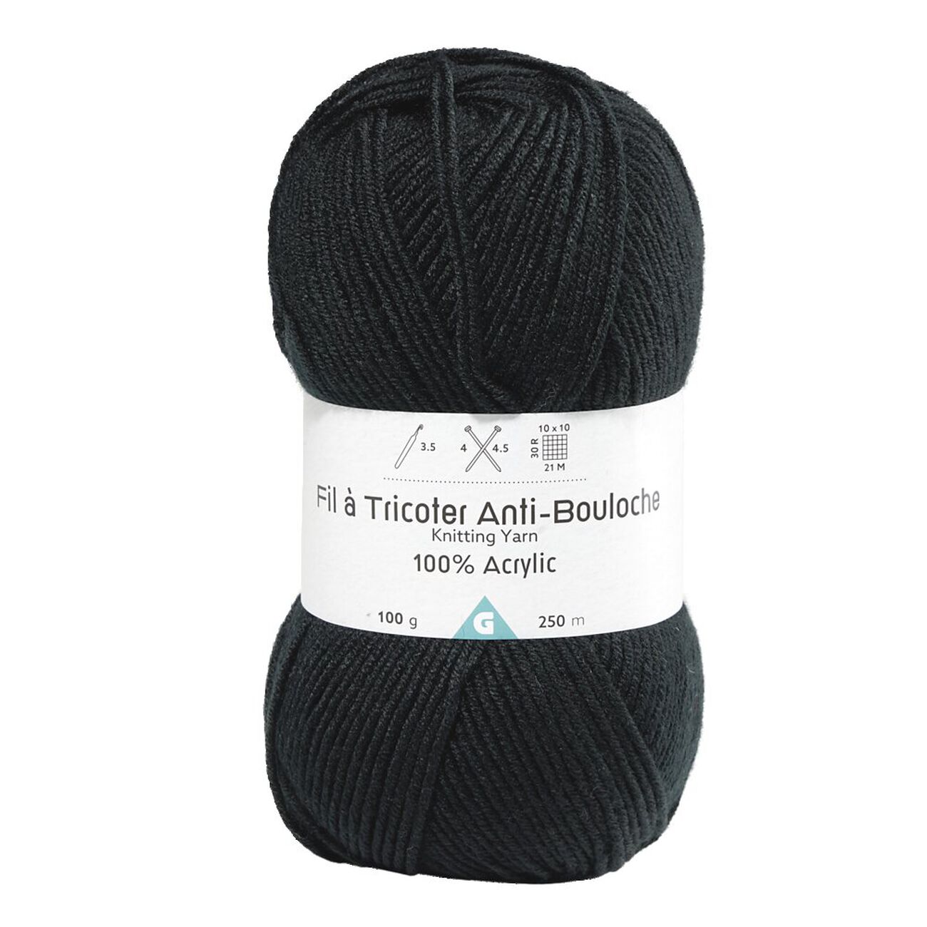 Fil à Tricoter Fantaisie Poilu Noir Et Blanc - 525g En Mohair, Cône, Neuf